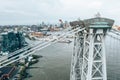 Aerial close up view of the George Washington Bridge Royalty Free Stock Photo