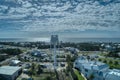 An Aerial Close-up View of the Inlet Beach, Florida Water Tower on a Beautiful Day