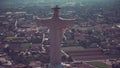 Aerial close-up view of statue of Chist in Murcia, Spain Royalty Free Stock Photo