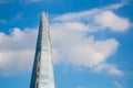 Aerial closeup shot of the Shard Skyscraper in London