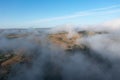 Aerial of Clouds and Scenic California Hills Royalty Free Stock Photo