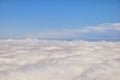 Aerial Cloudscape view over Nashville on flight over Tennessee during autumn. Grand sweeping views of landscape and clouds. Views