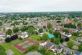 Aerial of Cornwall, Ontario, Canada in morning