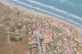 Aerial and costal view of old(gammel) Skagen,Denmark.