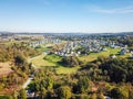 Aerial of Country and Suburban Land In York, Pennsylvania during Royalty Free Stock Photo
