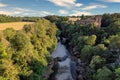 Aerial countryside view - Historic roman old fortress