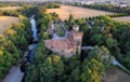 Aerial countryside view - Historic roman old fortress