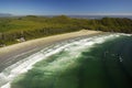 Aerial of Cox Bay, Vancouver Island, BC, Canada Royalty Free Stock Photo