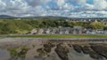 Aerial Culross Village Coast from a drone Royalty Free Stock Photo
