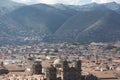 Aerial Cusco city view on Plaza de Armas, Peru Royalty Free Stock Photo