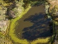 Aerial Of a Dam Used By Sapphire Miners On The Gemfields Queensland Australia Royalty Free Stock Photo