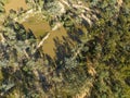 Aerial Of a Dam Used By Sapphire Miners On The Gemfields Queensland Australia Royalty Free Stock Photo