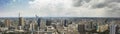 Aerial 180 degree panorama of the downtown government and financial district in Nairobi, Kenya Royalty Free Stock Photo