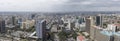 Aerial 180 degree panorama of downtown Nairobi, Kenya and financial district Royalty Free Stock Photo