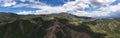 Aerial 360 degrees photo of Mount Timpanogos during the summer time