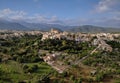 Aerial photo Campanet town situated in the northeast of Palma de Majorca Royalty Free Stock Photo