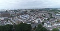 Aerial dolly view of the North part of the town of Brighton