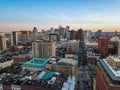 Aerial of Downtown Baltimore, Maryland from The Mount Vernon Place