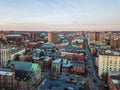 Aerial of Downtown Baltimore, Maryland from The Mount Vernon Place