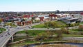 Aerial of the downtown of Brantford, Ontario, Canada Royalty Free Stock Photo