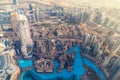 Aerial Downtown of Dubai View