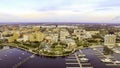 Aerial downtown west palm beach florida