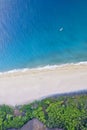 Aerial view Kalalau Beach in the Na Pali Coast of Kauai, Hawaii Royalty Free Stock Photo