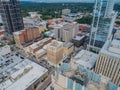 Aerial Drone Bird`s Eye View of the City of Raleigh, NC