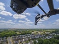 Aerial Drone Flying Through Air