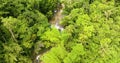 Aerial Drone flying over Cambugahay Falls in Siquijor.