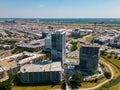 Aerial drone inspection photo Dallas Urby Apartments construction