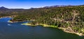 Aerial, Drone Landscape Over Big Bear Lake, California Royalty Free Stock Photo