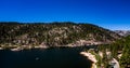 Aerial, Drone Landscape Over Big Bear Lake, California Royalty Free Stock Photo