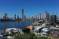 Aerial drone landscape view of Surfers Paradise city skyline Gold Coast Queensland Australia Royalty Free Stock Photo