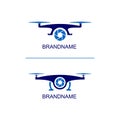 Set Of Aerial Drone Logo Template