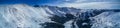 Aerial Drone Panorama Photo - Colorado Rocky Mountains after a fresh winter storm Royalty Free Stock Photo