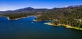 Aerial, Drone Landscape Over Big Bear Lake, California Royalty Free Stock Photo