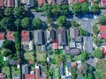 Aerial drone panorama view over Sydney Suburbs NSW Australia housing