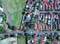 Aerial drone panorama view over Sydney Suburbs NSW Australia housing