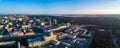 Panoramic view of Chelyabinsk city center with city park, Russia