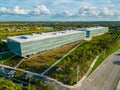 Aerial drone photo of American Express Company Building Sunrise FL modern architecture