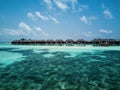 Aerial drone photo - The beautiful Maldives islands Royalty Free Stock Photo