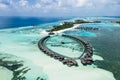 Aerial drone photo - The beautiful Maldives islands Royalty Free Stock Photo