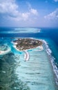 Aerial drone photo - The beautiful Maldives islands Royalty Free Stock Photo