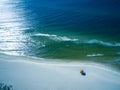 Aerial Drone Photo - Beautiful ocean and beaches of Gulf Shores / Fort Morgan, Alabama Royalty Free Stock Photo