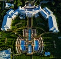 Aerial Drone Photo - Beautiful resort & pool in Costa Rica Royalty Free Stock Photo