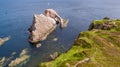 Aerial drone photo - Bow Fiddle Rock Royalty Free Stock Photo