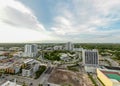 Aerial drone photo construction and development by Young Circle Downtown Hollywood FL