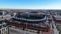 Aerial drone photo of Coors Field in Denver on clear day with no clouds Royalty Free Stock Photo