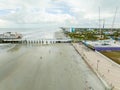 Aerial drone photo Daytona Beach post Hurricane Nicole